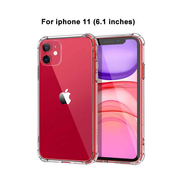 For iPhone 11 High Clear Gel Transparency Anti fall Cover Case 